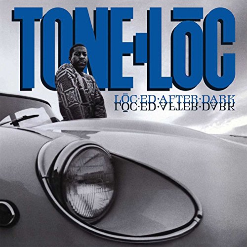 Tone-Loc album cover featuring the artist posing by a classic car.