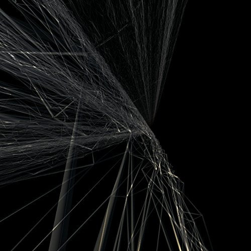 Abstract black and white image of tangled lines, CD cover art.