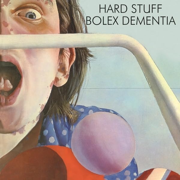 Painted album cover featuring a distorted face and red ball.
