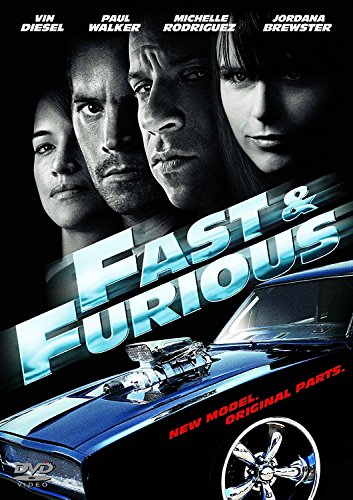 Fast & Furious" DVD cover featuring Vin Diesel, Paul Walker, and a blue car.
