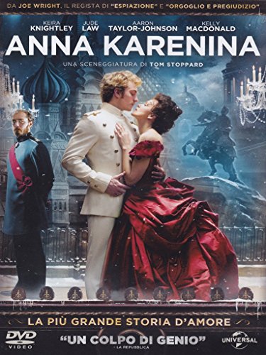 Anna Karenina DVD cover featuring Keira Knightley and Jude Law in embrace.