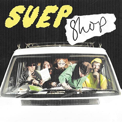 Album cover for Suep - Shop, showing people in a car.