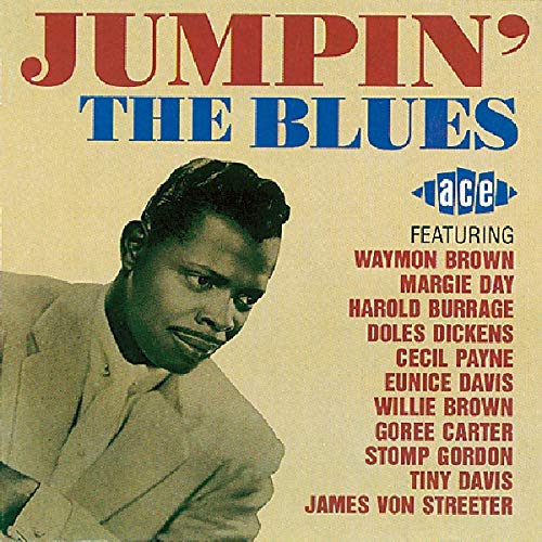 CD cover for "Jumpin' the Blues" featuring a portrait of Waymon Brown.