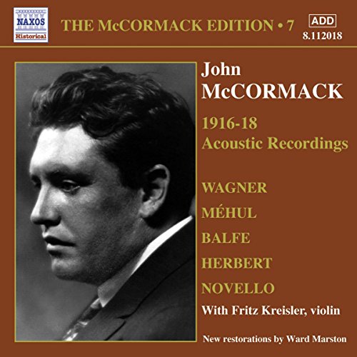 CD cover featuring a portrait of tenor John McCormack, 1916-18 recordings.