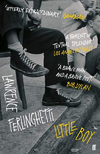 Book cover: "Little Boy" by Lawrence Ferlinghetti, showing legs and feet.