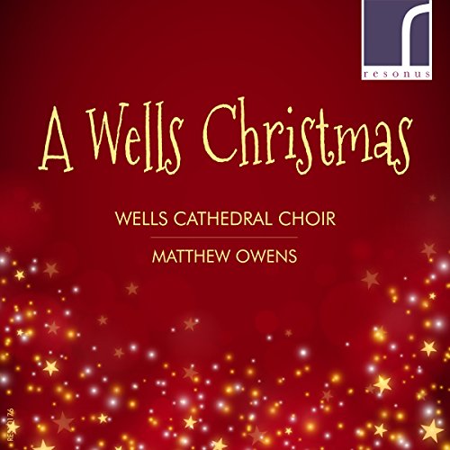 Red CD cover for "A Wells Christmas" by Wells Cathedral Choir.