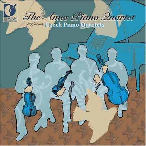 CD cover: stylized quartet with piano, violin, and cello silhouettes.