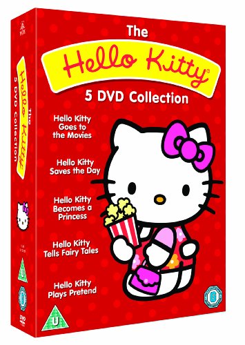 Hello Kitty 5 DVD collection box set with red polka dot background.