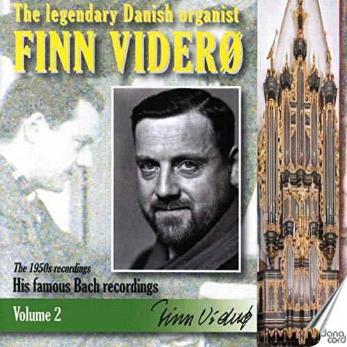 CD cover featuring portrait of organist Finn Viderø and a pipe organ.