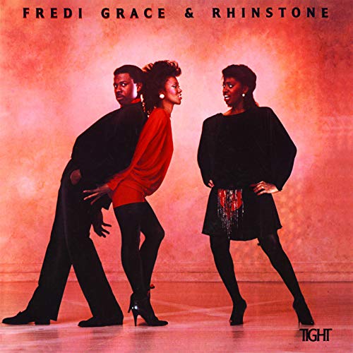 Album cover for Fredi Grace & Rhinestone’s “Tight” featuring three people.