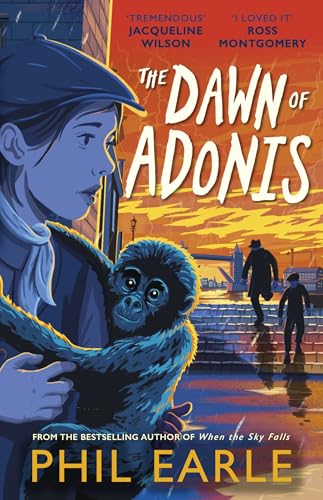 Book cover depicting a boy with a gorilla in a city setting.