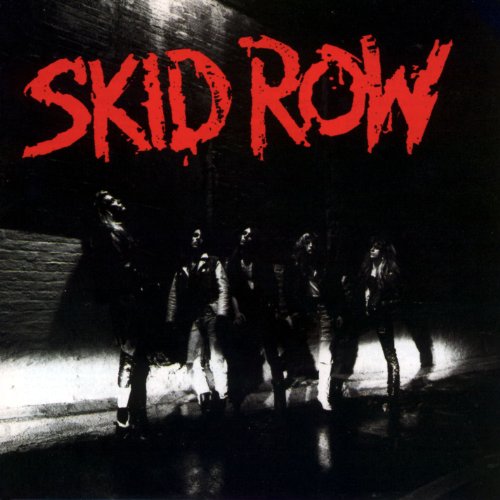 Skid Row album cover with band silhouetted against a brick wall.