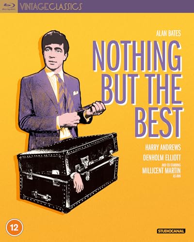 Blu-ray cover for "Nothing But The Best" featuring a man with a suitcase.