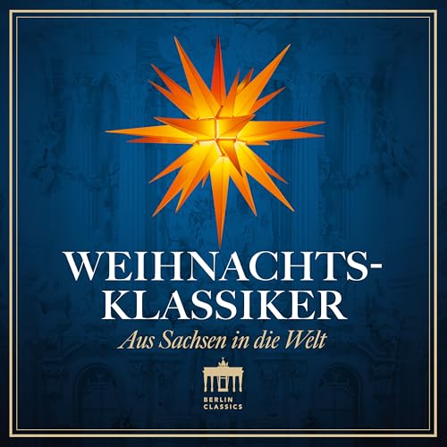 CD cover: blue background, golden star, and German text “Weihnachtsklassiker”.