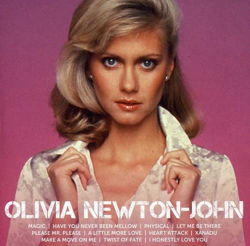 CD cover featuring a portrait of Olivia Newton-John with song titles listed.
