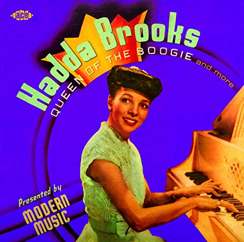 CD cover featuring Hadda Brooks, a pianist, in a green dress.