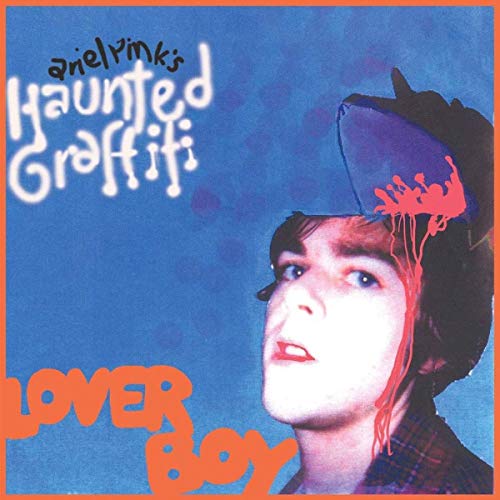 Album cover for Ariel Pink’s “Loverboy” featuring a portrait and graffiti text.