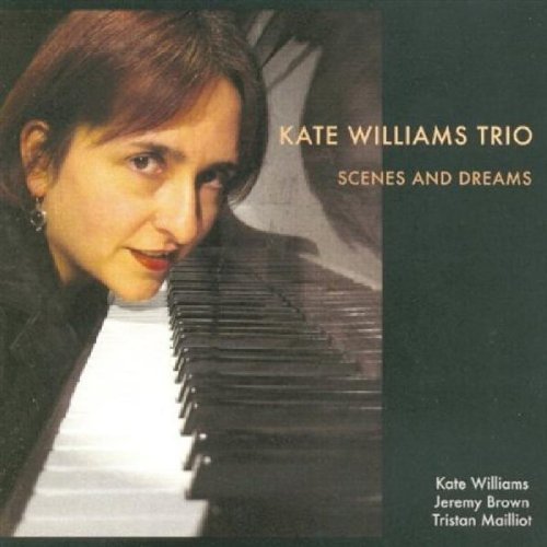 CD cover featuring Kate Williams, a pianist, with piano keys visible.