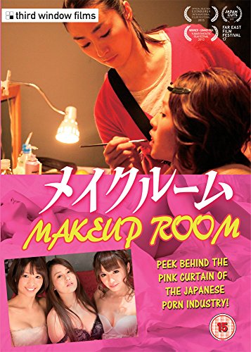 DVD cover for "Makeup Room" showing women applying makeup and portraits.