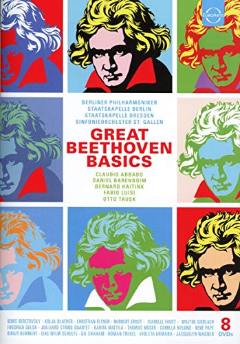 DVD cover featuring colorful portraits of Beethoven and musician names.