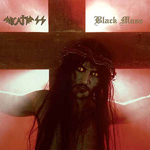Album cover: dark figure with crown of thorns, red cross background.