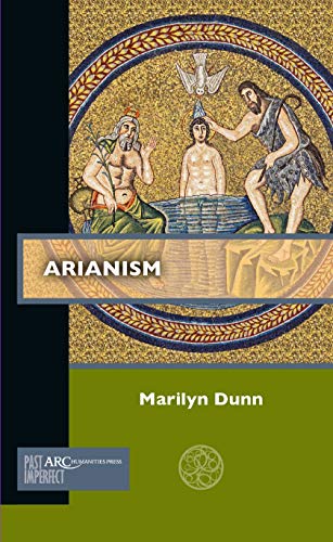 Book cover depicting a mosaic of three figures with the title "Arianism.