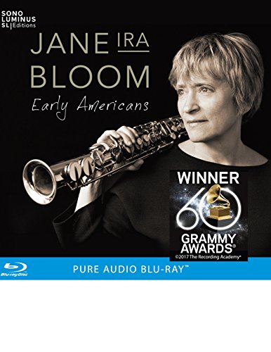 Jane Ira Bloom holds a saxophone on the Blu-ray cover for "Early Americans.