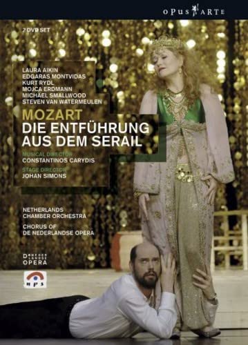 DVD cover for Mozart's *Die Entführung aus dem Serail* opera, featuring performers.
