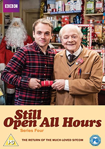 “Still Open All Hours” Series 4 DVD cover featuring two men and a Santa Claus.