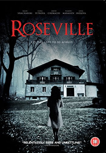 Roseville DVD cover: a dark house, a child’s back, and foggy trees.