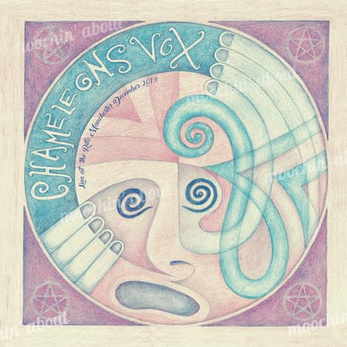 CD cover art: stylized face with spirals and text, purple and blue.