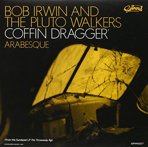 Vinyl record cover: "Bob Irwin and The Pluto Walkers" with cracked glass image.