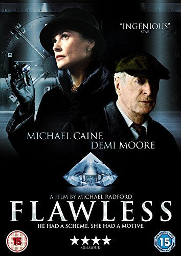 Flawless" DVD cover featuring Michael Caine and Demi Moore in dark clothing.