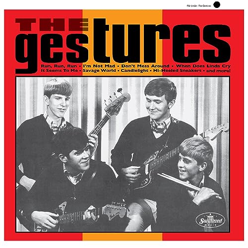 CD cover for The Gestures, featuring a black and white band photo.
