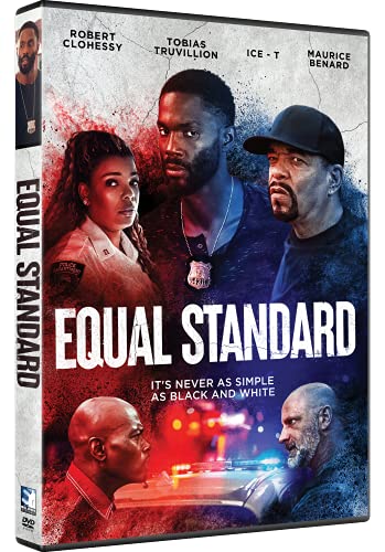 DVD cover for "Equal Standard" featuring three actors and police imagery.