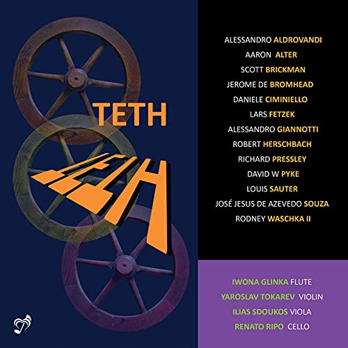 CD cover for "Teth" by Glinka/Tokarev, featuring abstract wheel imagery.