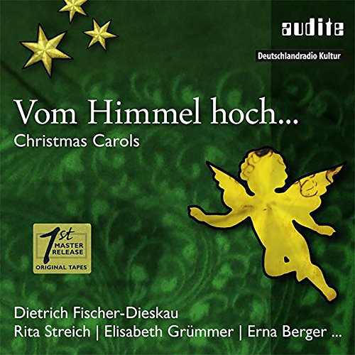 CD cover for “Vom Himmel hoch… Christmas Carols” with angel illustration.