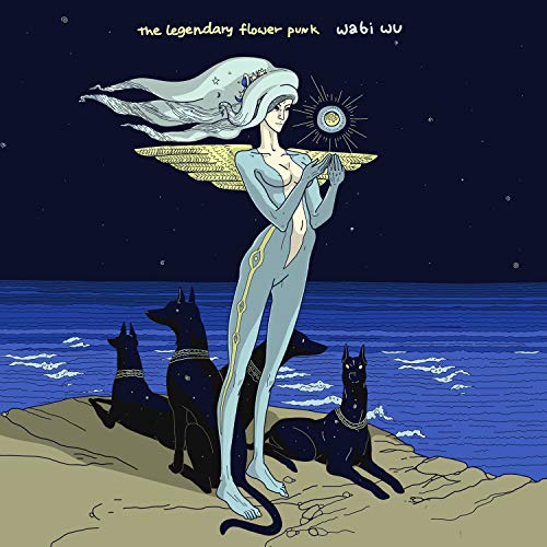 CD cover: illustrated figure with dogs, ocean, and starry night sky.