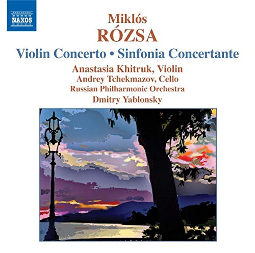 CD cover for Róza's Violin Concerto featuring a painted landscape.