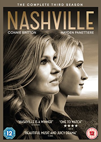 Nashville" Season 3 DVD cover featuring Connie Britton and Hayden Panettiere.