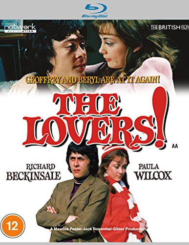 Blu-ray cover for "The Lovers!" featuring four actors in 1970s attire.