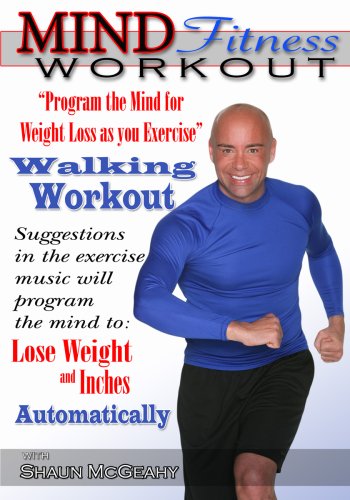 DVD cover featuring a man in blue, promoting a mind fitness walking workout.