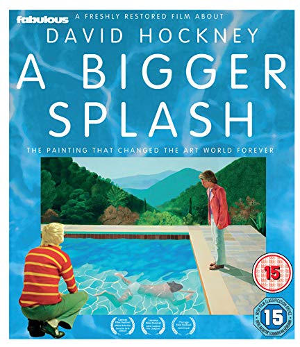 Blu-ray cover for "A Bigger Splash" featuring a poolside scene and painting.