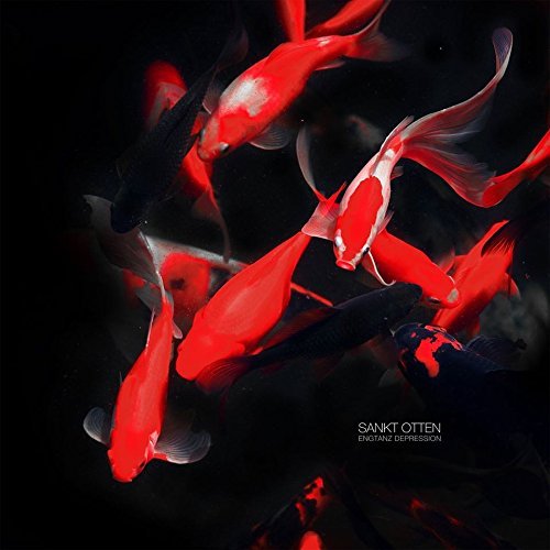 CD cover with red and black koi fish against a dark background.