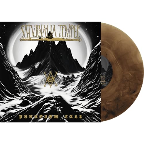 Vinyl record of Saturnalia Temple's "Paradigm Call" with mountain artwork.