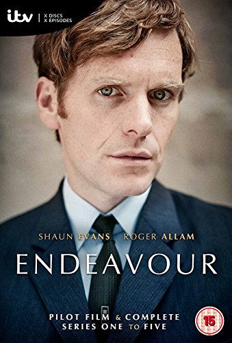 DVD cover featuring Shaun Evans in a suit for the series Endeavour.