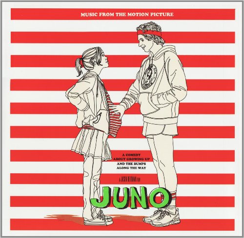 “Juno” soundtrack vinyl cover: line-art illustration of two young people.