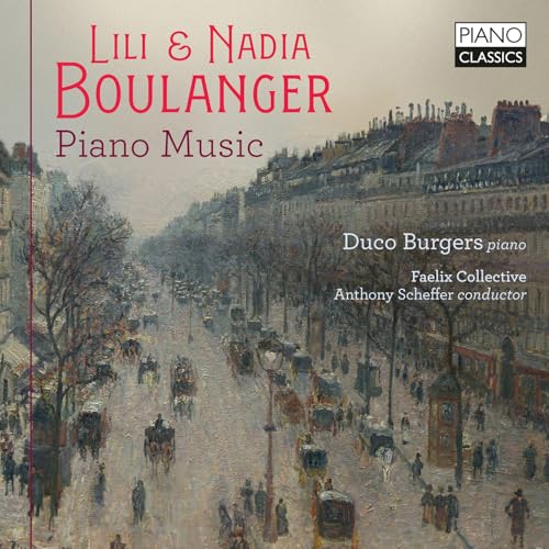 CD cover: Lili & Nadia Boulanger piano music with Parisian street scene.