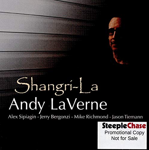 CD cover for Andy LaVerne’s “Shangri-La” featuring a portrait and text.