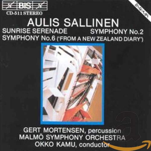 CD cover for Aulis Sallinen’s “Sunrise Serenade” and symphonies, abstract art.